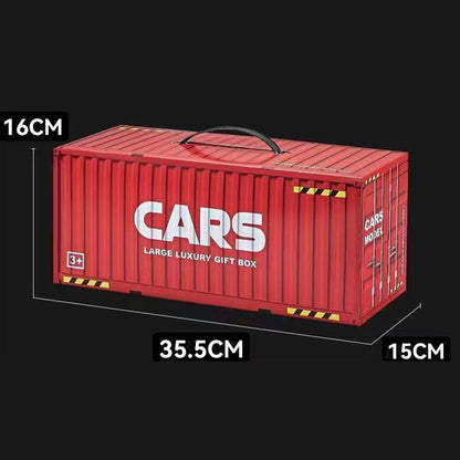 48-Piece Pull Back Racing Cars Set with Container Storage & Play Mat