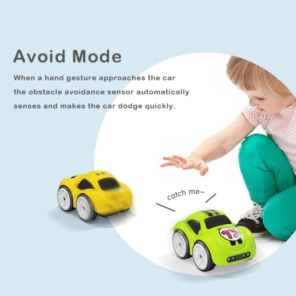 Smart Magic Induction RC Car – Line Following, Gesture & Obstacle Avoidance Sensor Toy with 2.4GHz Remote, LED Lights & Music