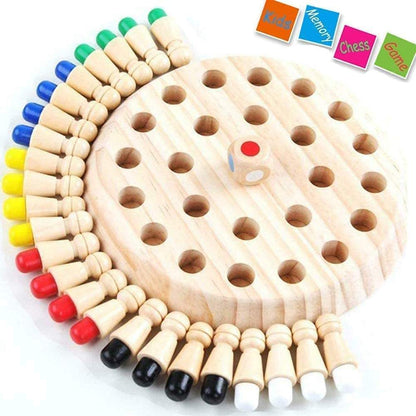 Wooden Memory Chess Game – Match, Remember & Win!