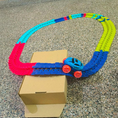 Monster Truck Wheels Track Set 102 Pcs| Electric Racing Adventure Toy for Kids | Ages 3+